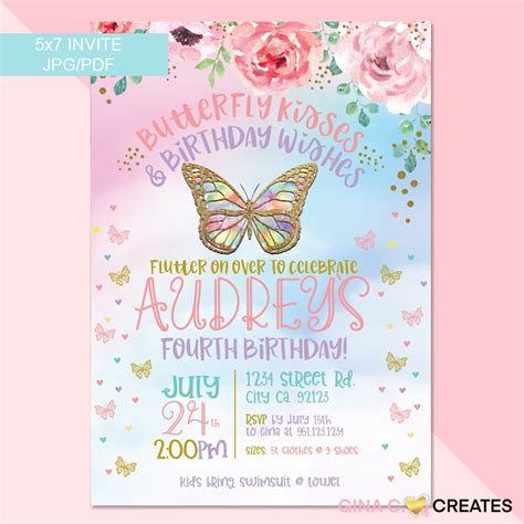 Butterfly Invitations Birthday