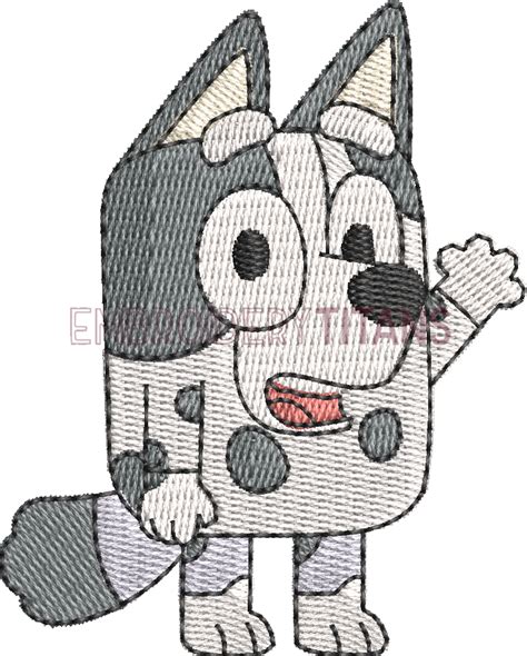 Muffin Heeler Bluey Free Machine Embroidery Design Download in PES, JEF ...