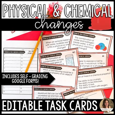 Physical And Chemical Changes Worksheet