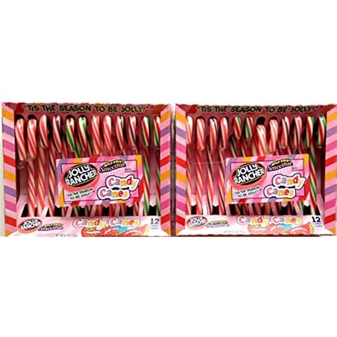 Jolly Rancher Candy Canes In Bold Fruit Smoothie Flavors 6 3 Ounce Boxes 12 Count Packages