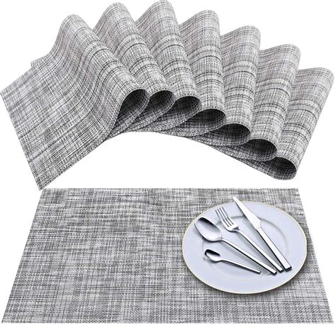 Newk Placemat Pcs Crossweave Vinyl Woven Table Mats Non Slip