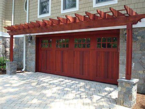 I Love The Trellis Pergola In Front Of The Garage Doors Pergola