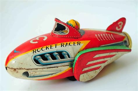 Old Vintage Gallery Rocket Racer Tin Toy Japan Circa 1950