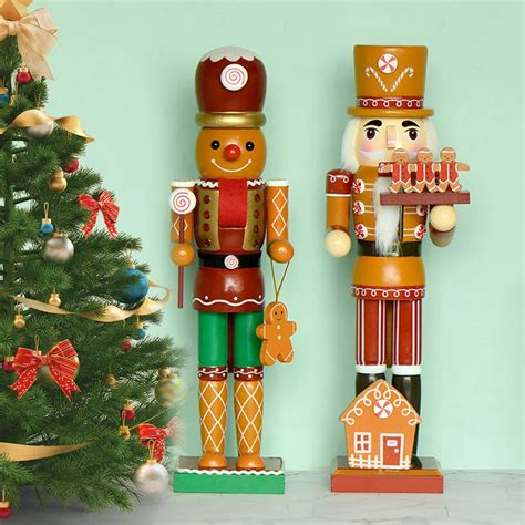 Homem De Gingerbread De Natal Ornamento Quebra Nozes Soldado Fantoche