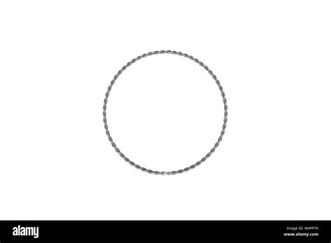 wire circle  white background stock photo alamy