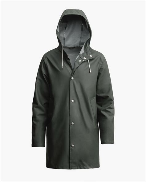 Stutterheim Stockholm Lightweight Raincoat Green Vallgatan