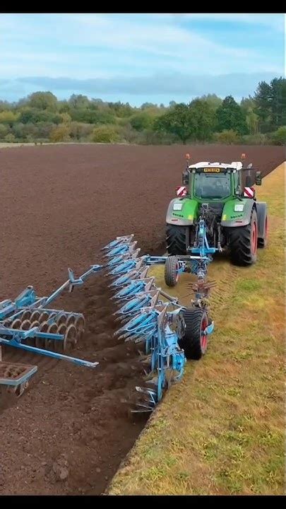 Fendt Tractor With Deep Drill And Plow Mounted Shorts Farming Viral