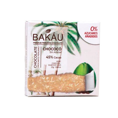Chococó Chocolate Crocante Sin Azúcar X 25g Bakau