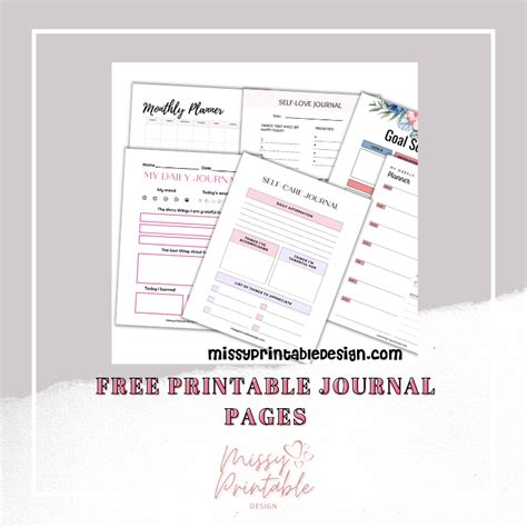 Free Printable Journal Pages - MissyPrintableDesign