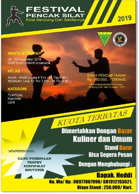 Contoh Poster Lomba Pencak Silat