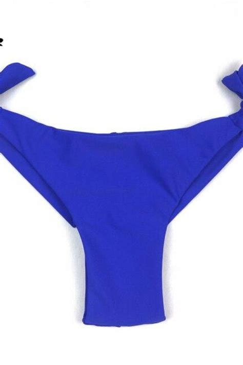 Eonar Swimwear Women Cheeky Bikini Bottom Adjustable Side Ties