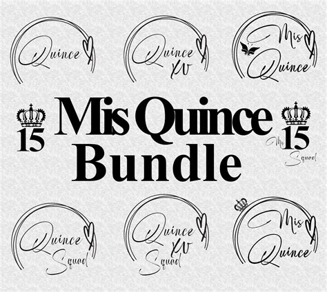 Quince Squad Bundle SVG Mis Quince SVG Mis XV Quinceañera Mis