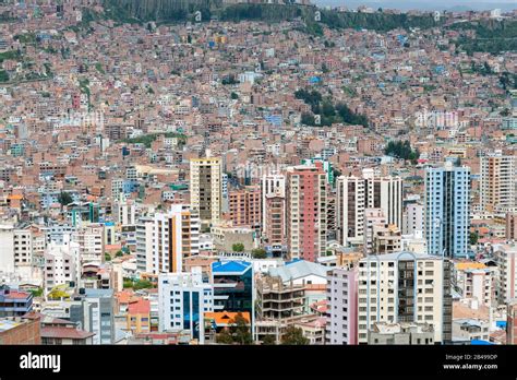 La Paz The Capital City Of Bolivia Stock Photo Alamy