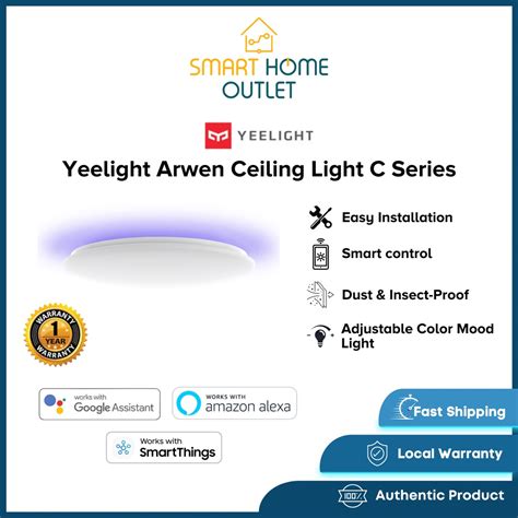 Sho Xiaomi Yeelight Arwen Ceiling Light C Series 450c 550c Wifi App