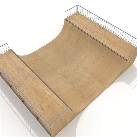 D Skate Ramp Half Pipe Model