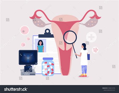 Gynecology Female Health Concept Young Woman Stock Vector Royalty Free