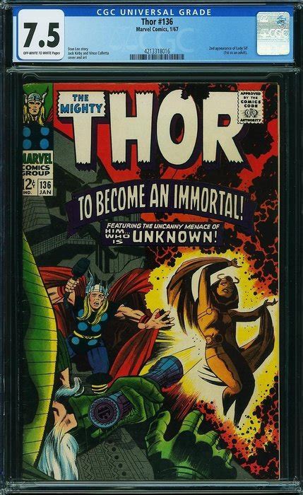 Thor 136 CGC 7 5 2º St Appearance of Lady Sif Stan Lee Catawiki