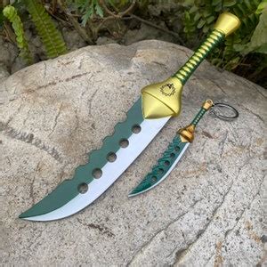 Meliodas Demon Sword Lostvayne Metal Replica Hand Made Curved Shortsword Lostvayne Anime Weapon ...