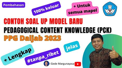 Contoh Soal Pck Ppg Youtube