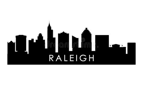 Raleigh Skyline Silhouette. Stock Vector - Illustration of background ...