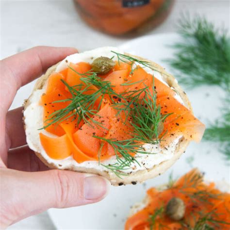 Vegan Smoked Salmon (Carrot Lox) - Elephantastic Vegan