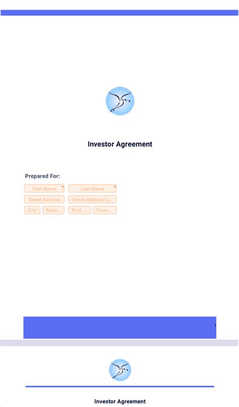 Investor Agreement Template Sign Templates Jotform