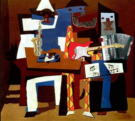 Cubismo Picasso Los Tres Músicos Art Painting Oil Pablo Picasso