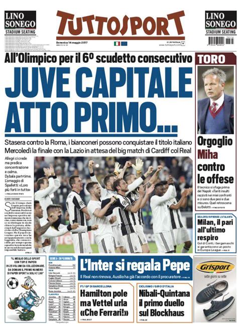 Tuttosport Prima Pagina Del Maggio