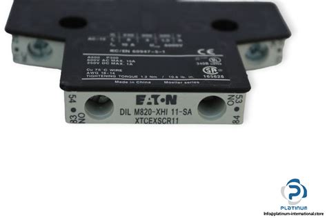 EATON DILM820 XHI11 SA AUXILIARY CONTACT MODULE Platinum International