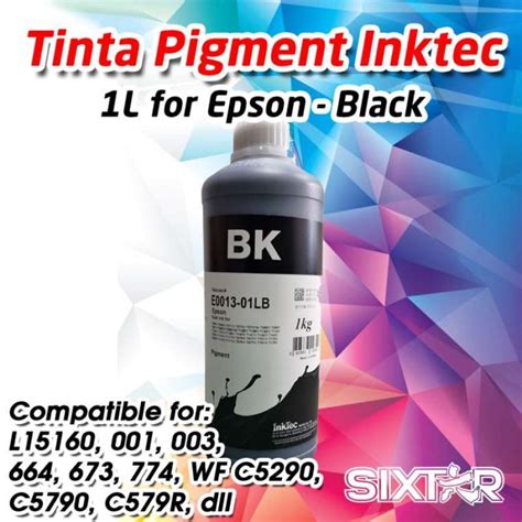 Promo Tinta Pigment Inktec Printer Epson E0013 01L Wf C5290 C5790 774