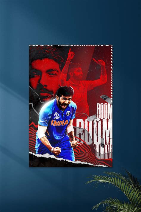 Boom Bumrah Jasprit Bumrah Cricket Poster Posterized