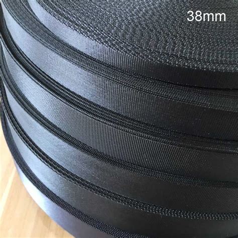 38mm Webbing Black 10yards Polyester Webbing Strap For Belt Webbing