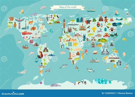 World Map Cartoon Picture Kanariyareon