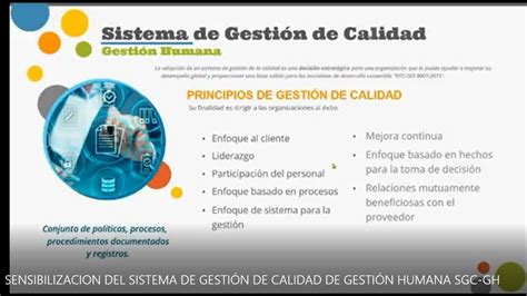 SENSIBILIZACION DEL SISTEMA DE GESTIÓN DE CALIDAD DE GESTIÓN HUMANA SGC