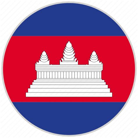 Cambodia, circular, country, flag, national, national flag, rounded icon - Download on Iconfinder