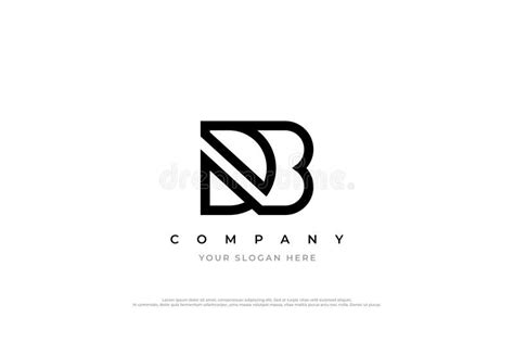 Simple Letter Db Logo Design Stock Vector Illustration Of Creative