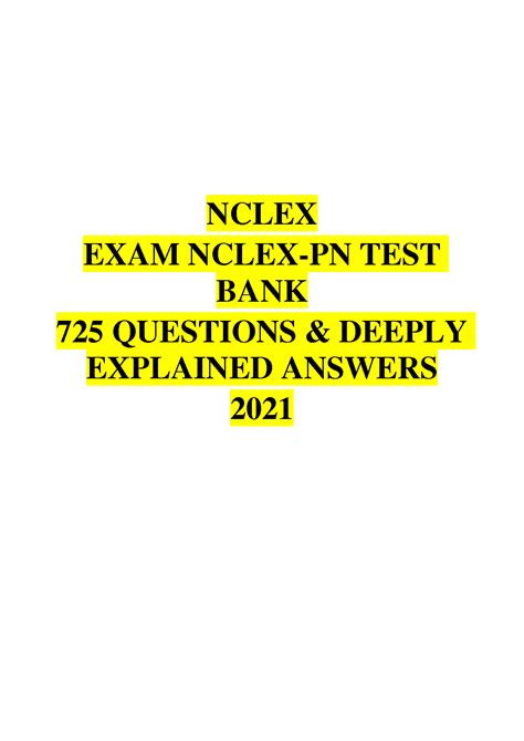 SOLUTION Nclex Exam Nclex Pn Test Bank 725 Questions And Deeply