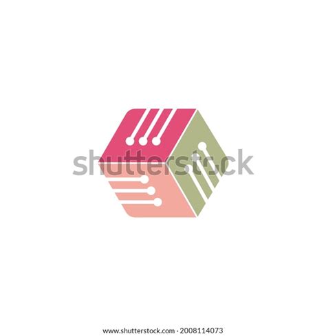 Technology Vector Logo Template Corporate Identity Stock Vector