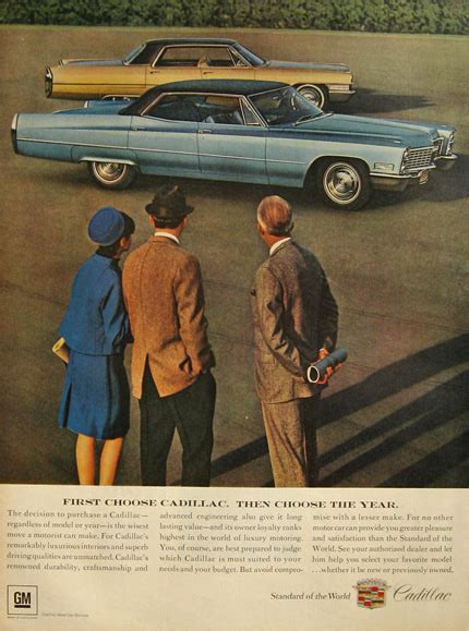 1967 Cadillac Ad First Choose Cadillac Vintage Car Ads