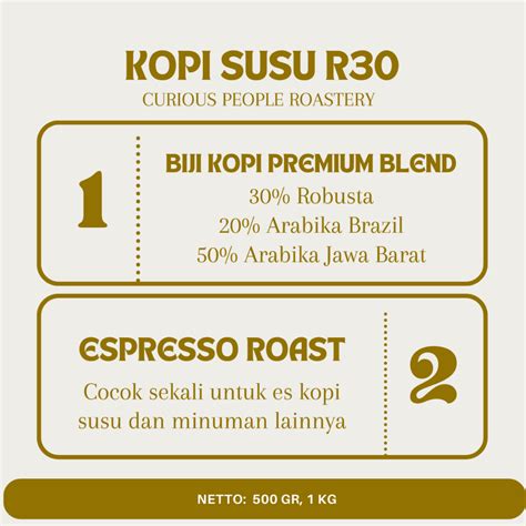 Jual Kopi Susu Blend 70 Arabica 30 Robusta Premium Blend Shopee