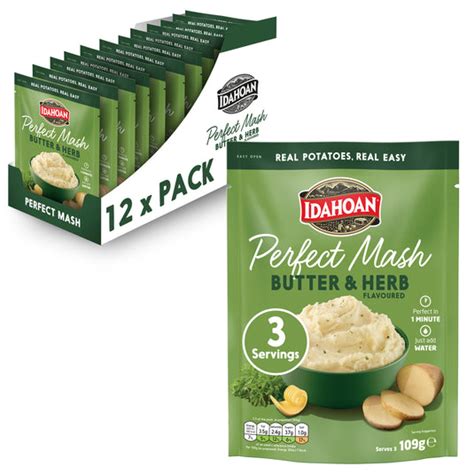 Idahoan Perfect Mash Butter And Herb 109g Pack Of 12 Good Food Company Good Food Company