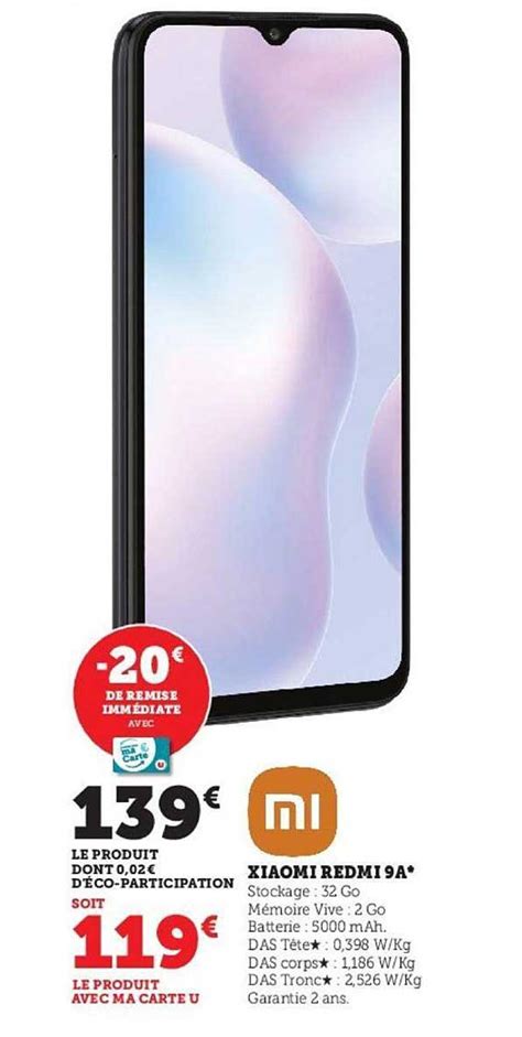 Promo Xiaomi Redmi 9A Chez Hyper U ICatalogue Fr