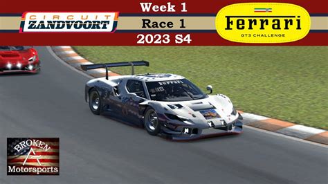 Ferrari Gt Challenge Fixed Circuit Zandvoort Iracing Road Week