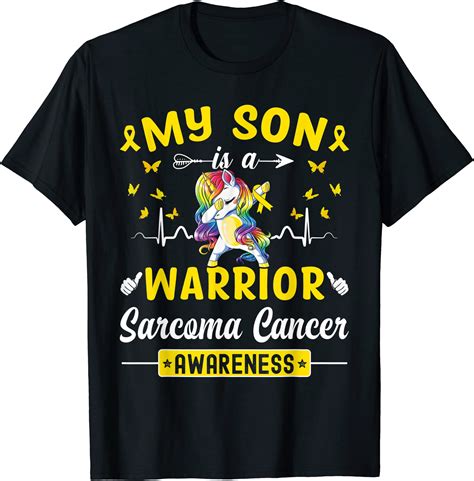 My Son Is A Warrior Sarcoma Cancer Awareness Unicorn T Shirt Men Buy