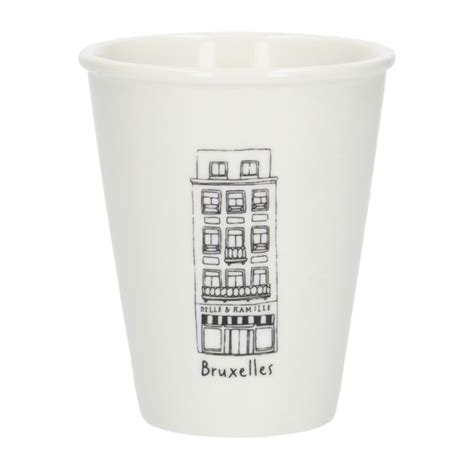 Gobelet Façade Bruxelles Rue Jean Stas Porcelaine 200 Ml Gobelet