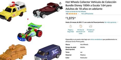 Hot Wheels de Disney La colección con los 5 carros más recordados de las películas ya tiene precio