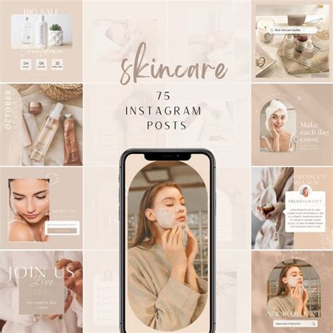 Esthetician Instagram Post Templates Skincare Social Media Etsy