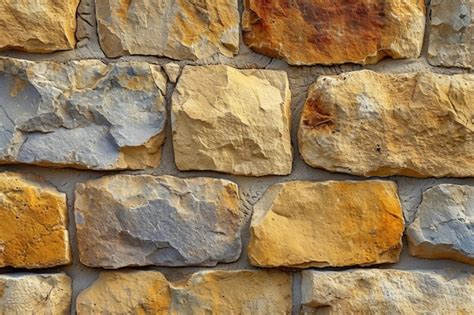 Premium Photo Golden Sandstone Wall Texture Architectural Pattern