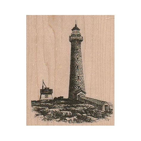 Lighthouse Scene Rubber Stamp Water Stamp Lighthouse Stamp Etsy