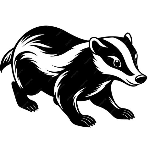 Premium Vector | A black and white drawing of a raccoon